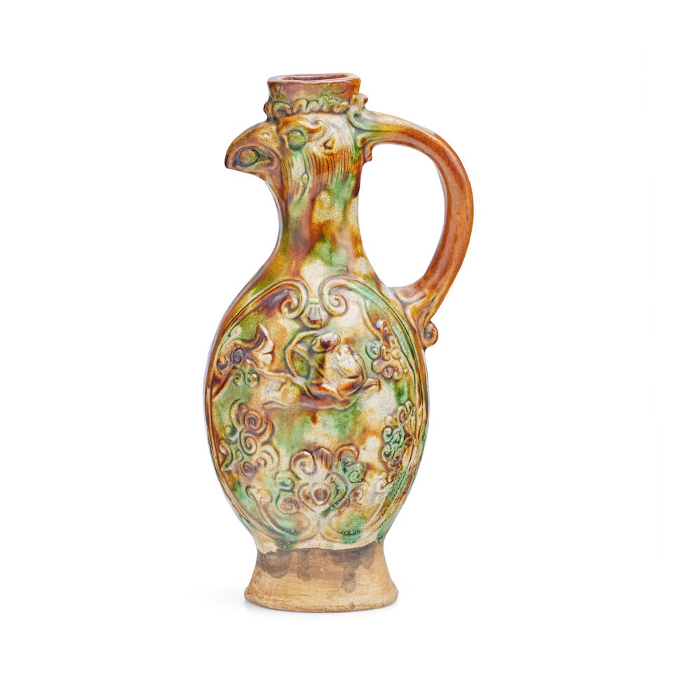 A sancai-glazed 'phoenix' ewer Tang dynasty or later (1 of 1)