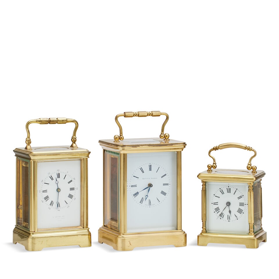 A group of three late 19th/20th century brass carriage timepieces (1 of 1)