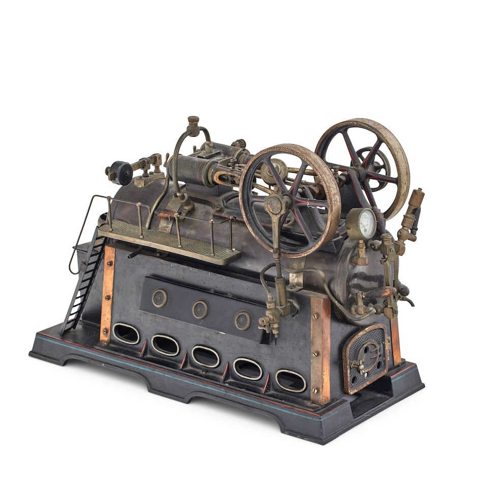 A twin cylinder steam engine by Doll & Co, German, 1920s, Probably model 512/1 - 2