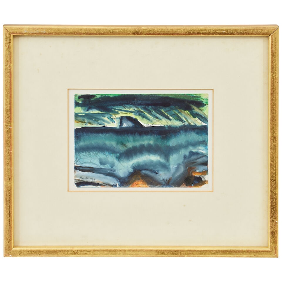 John Houston OBE RSA RSW RGI SSA (1930-2008) Approaching Storm, Bass Rock - 3