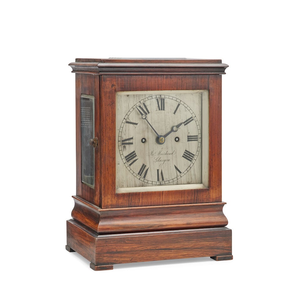 An early 19th century rosewood mantel clock by Muirhead, Glasgow (1 of 1)