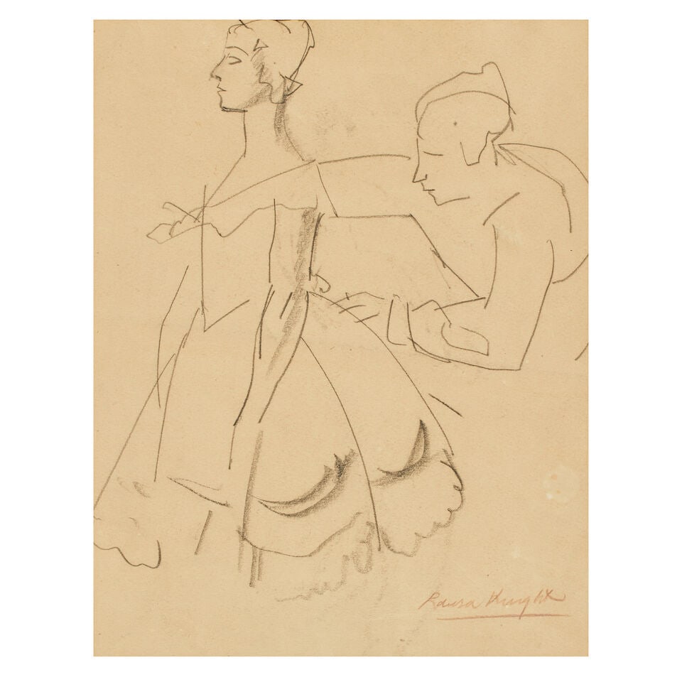 Dame Laura Knight, RA, RWS (British, 1877-1970) Studies of ballet dancers, two works one 29.5 x ... (1 of 6)