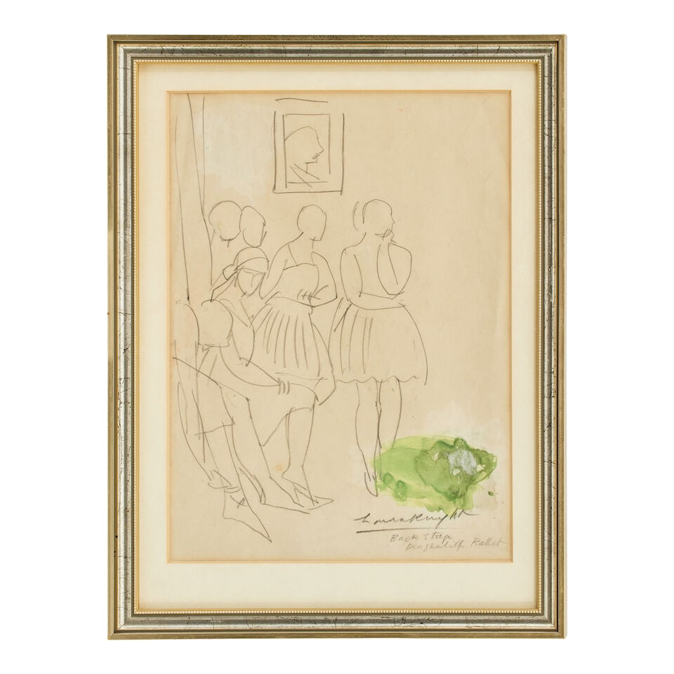 Dame Laura Knight, RA, RWS (British, 1877-1970) Studies of ballet dancers, two works one 29.5 x ... - 3