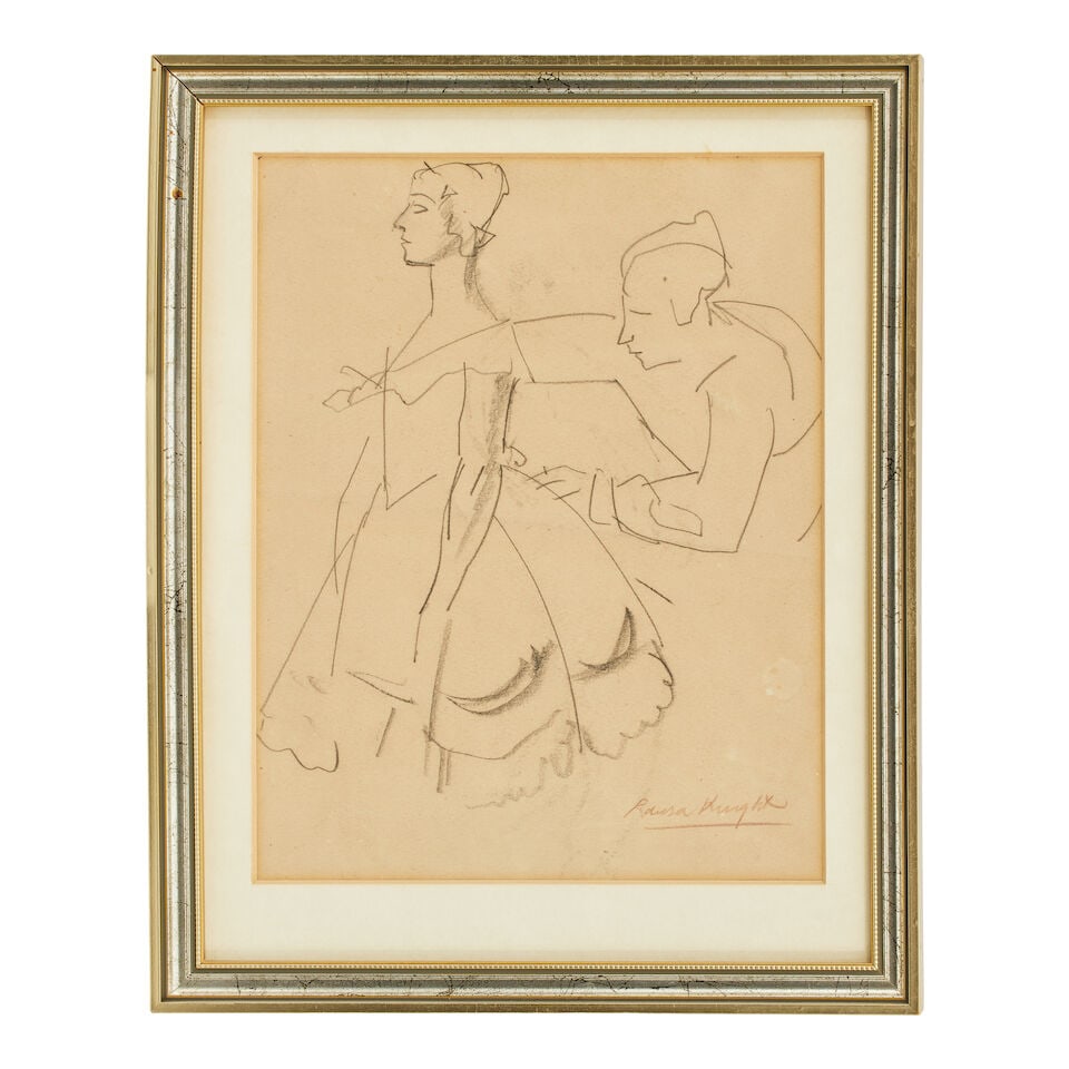 Dame Laura Knight, RA, RWS (British, 1877-1970) Studies of ballet dancers, two works one 29.5 x ... - 5