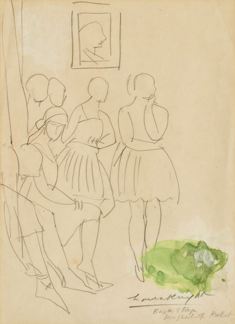 Dame Laura Knight, RA, RWS (British, 1877-1970) Studies of ballet dancers, two works one 29.5 x ... - 6