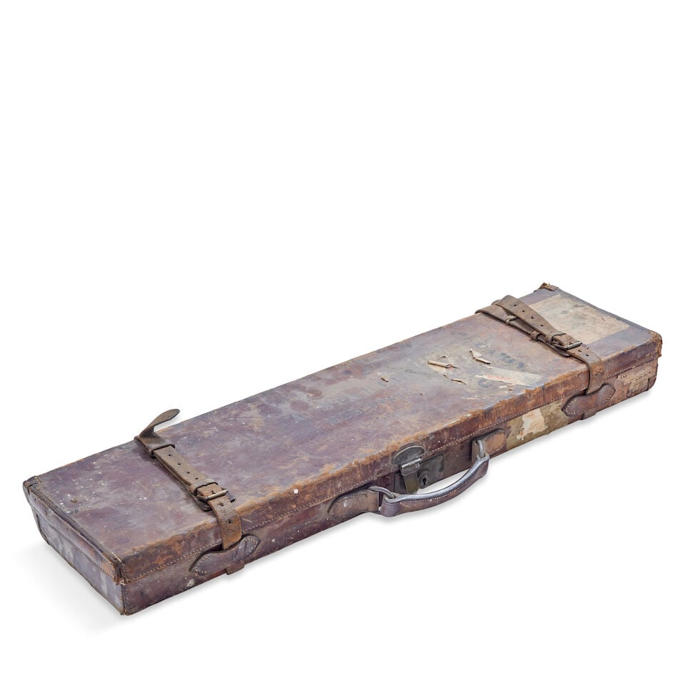 A group of six various 19th and 20th century shotgun and rifle cases with trade label for Boss, ... - 16