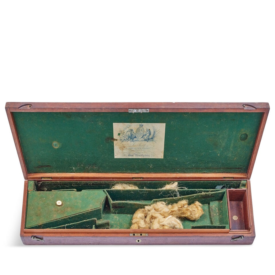 A group of six various 19th and 20th century shotgun and rifle cases with trade label for Boss, ... - 18