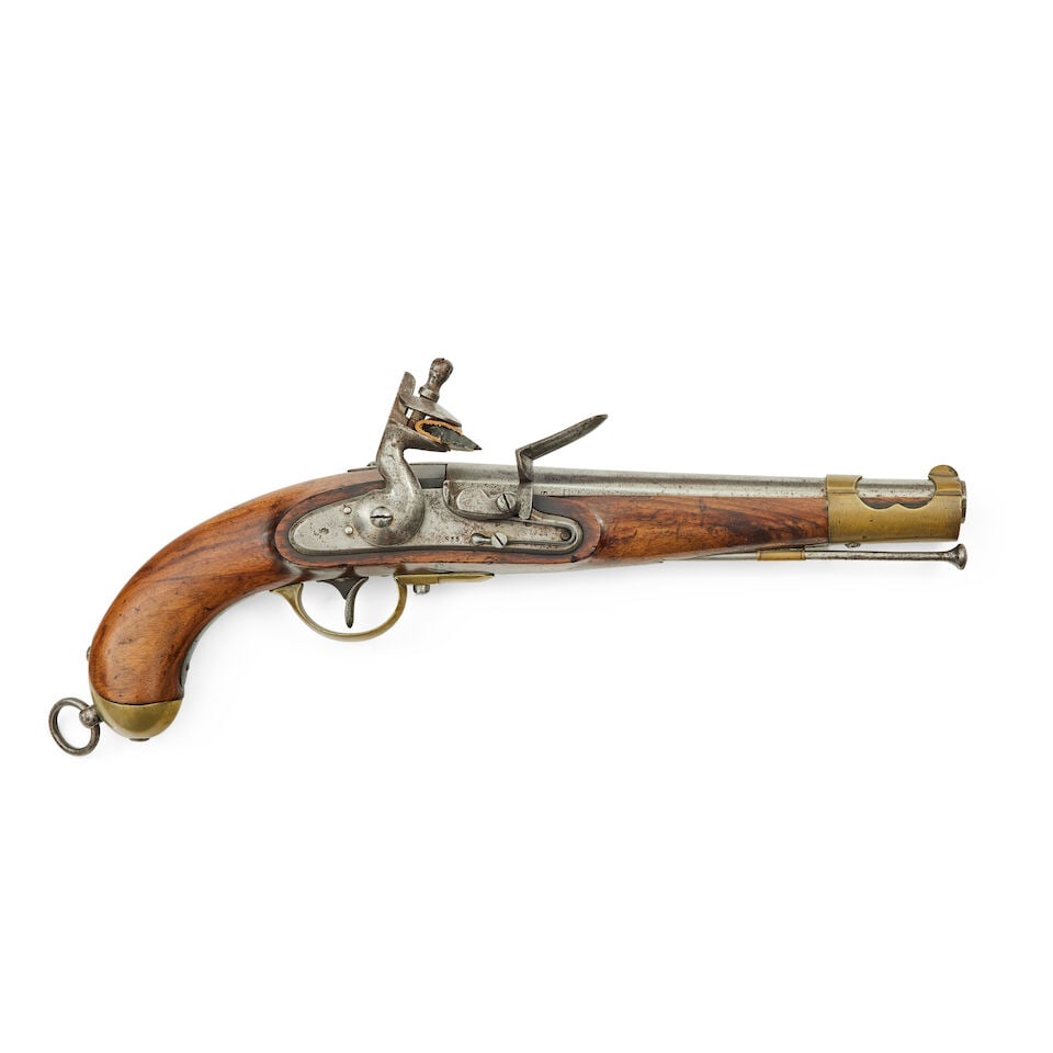 An Austrian flintlock cavalry pistol of carbine bore dated 1853 (1 of 2)