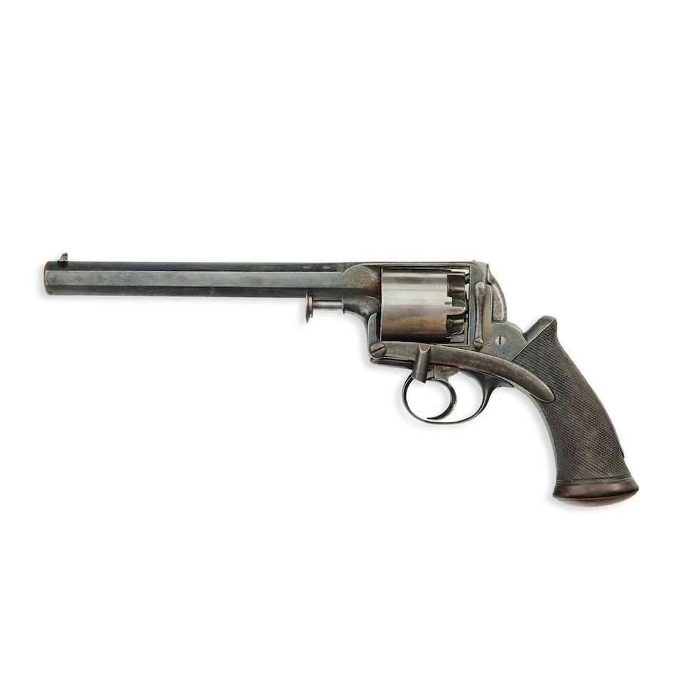 A 38-bore percussion Adams patent 1851 model 'Dragoon' five-shot self-cocking revolver by Deane,... - 3