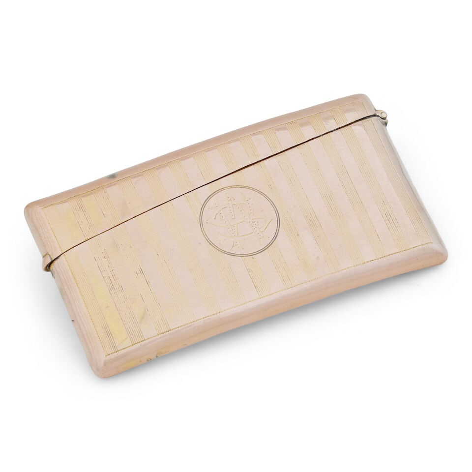 A nine carat gold card case Maker's mark indistinct, stamped 9k (1 of 1)