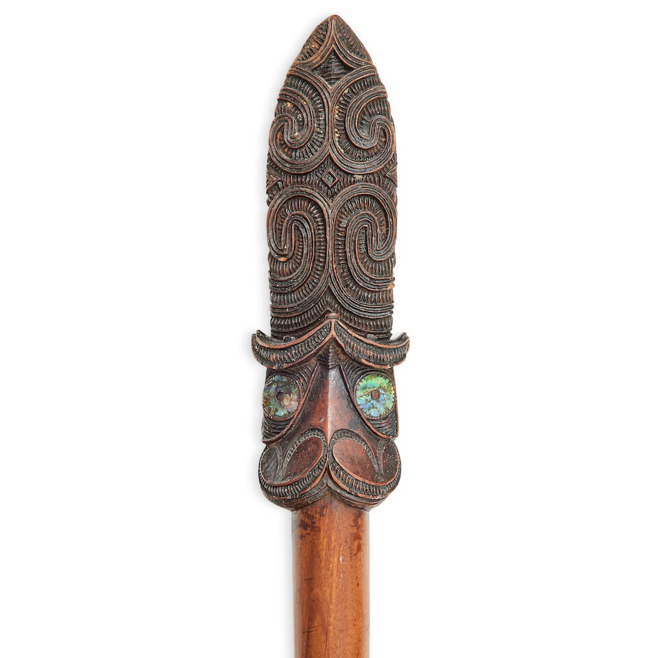 A Maori wood quarter staff, Taiaha - 2