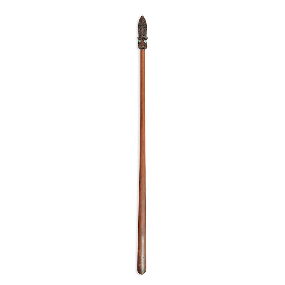 A Maori wood quarter staff, Taiaha - 3