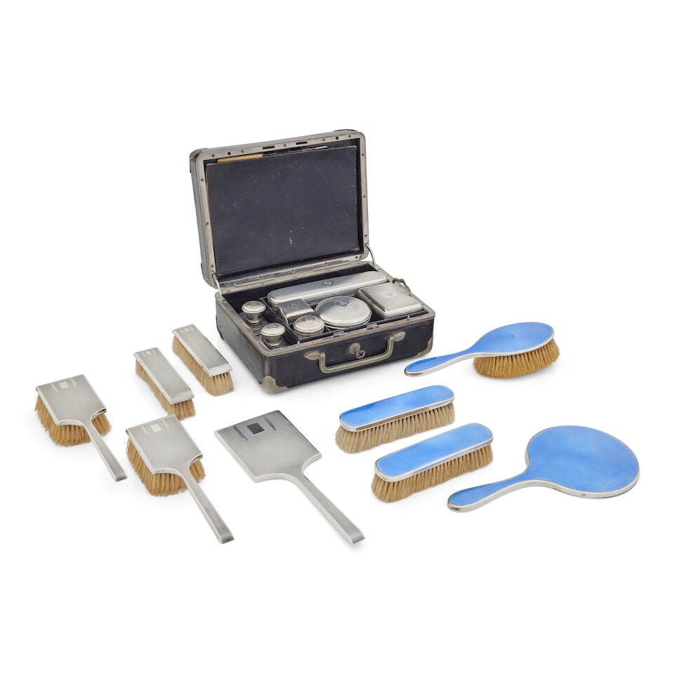 A French silver mounted dressing carry case by P Sormani and Sons, Paris, circa 1890 (1 of 1)