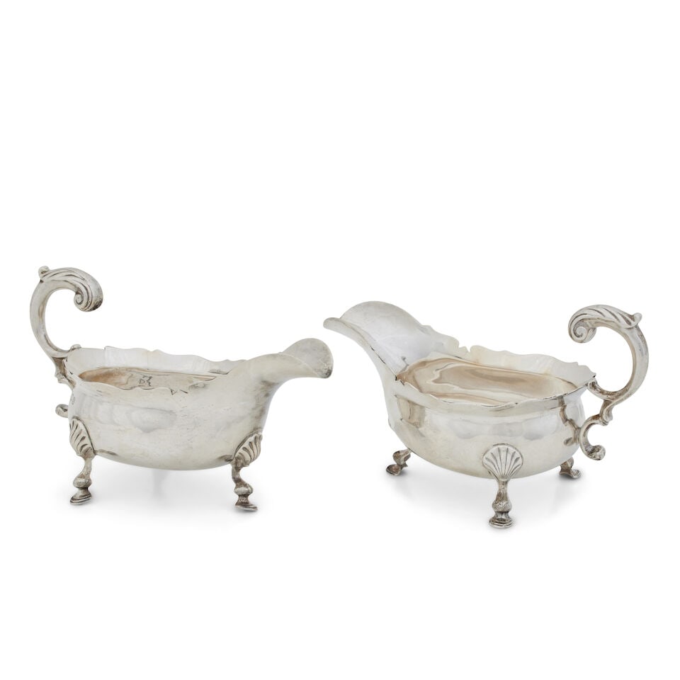 A pair of George VI silver sauceboats Maker's mark C&M, London, 1937 (1 of 1)