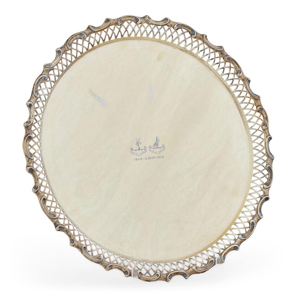 An Edwardian silver-gilt salver by William Hutton & Sons Ltd, London, 1904 (1 of 1)