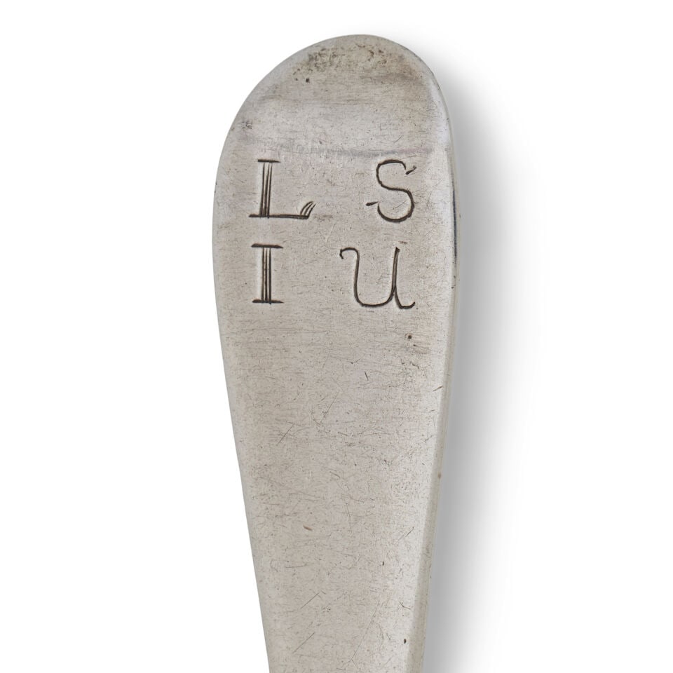 A Scottish provincial Hanoverian pattern tablespoon by William Livingstone of Elgin, circa 1730,... - 3