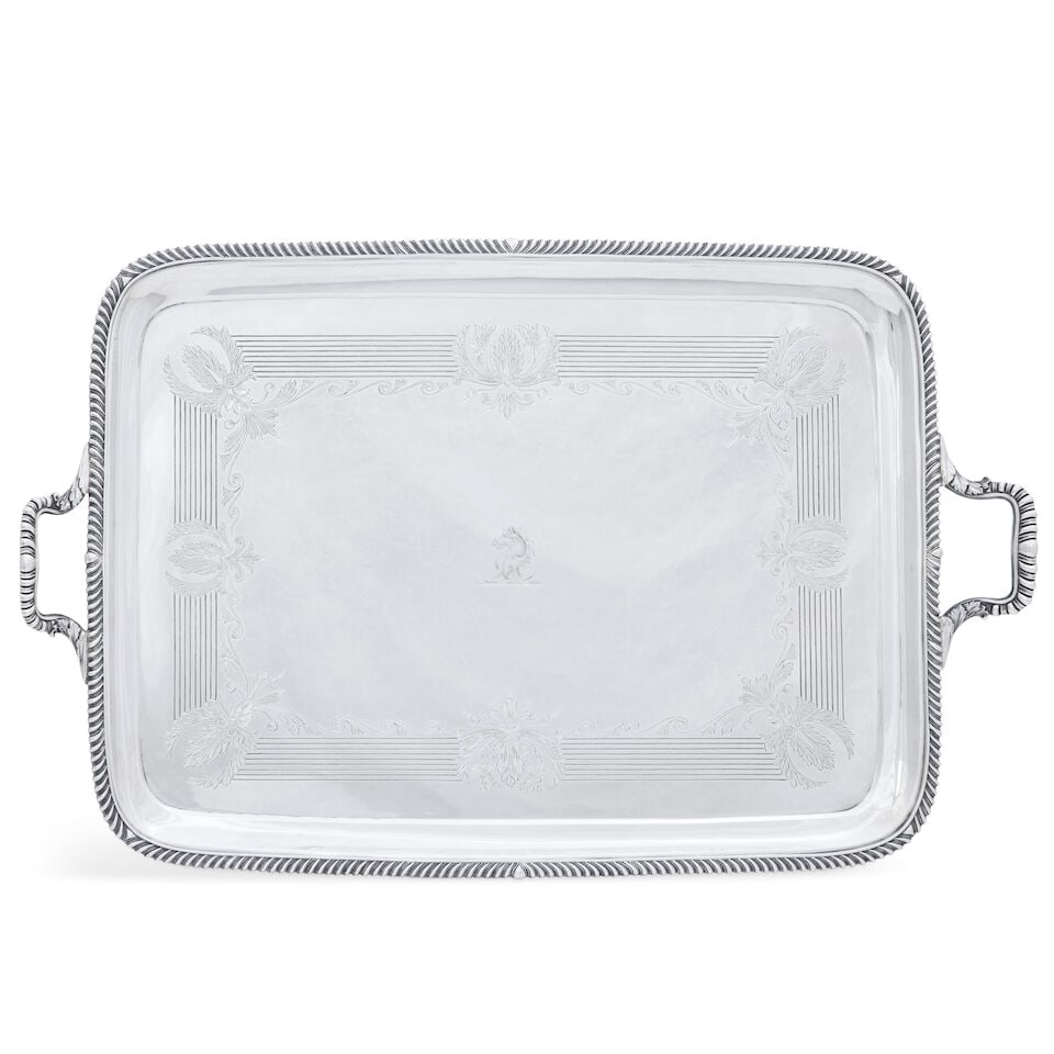 A large silver two-handled tray By Walter & John Barnard, London, 1894 (1 of 1)