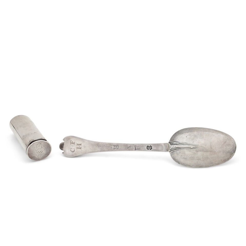 A William and Mary trefid pattern tablespoon By Lawrence Coles, London, 1698 (2) (1 of 1)
