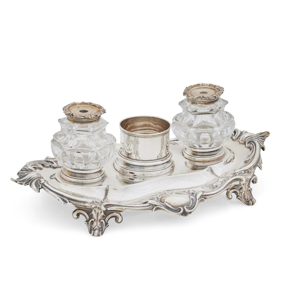 Military Interest: A Victorian silver ink stand By Edward, Edward junior, John & William Barnard... (1 of 1)