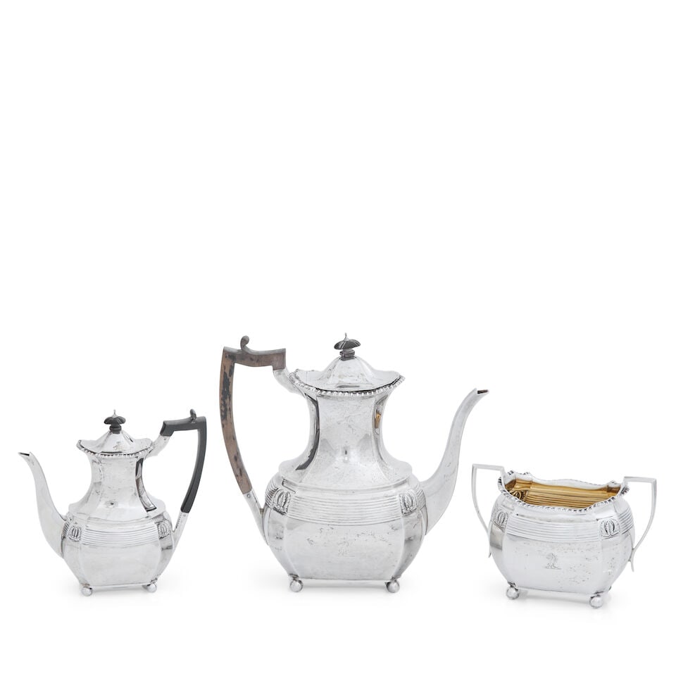 A three-piece silver coffee service Walter and John Barnard, London 1894 (3) (1 of 1)