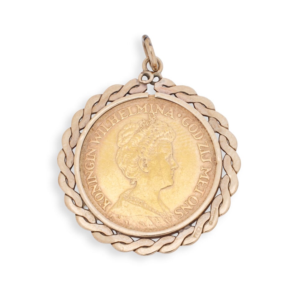 Netherlands: Wilhelmina 1912 10 Guilder gold coin (1 of 2)