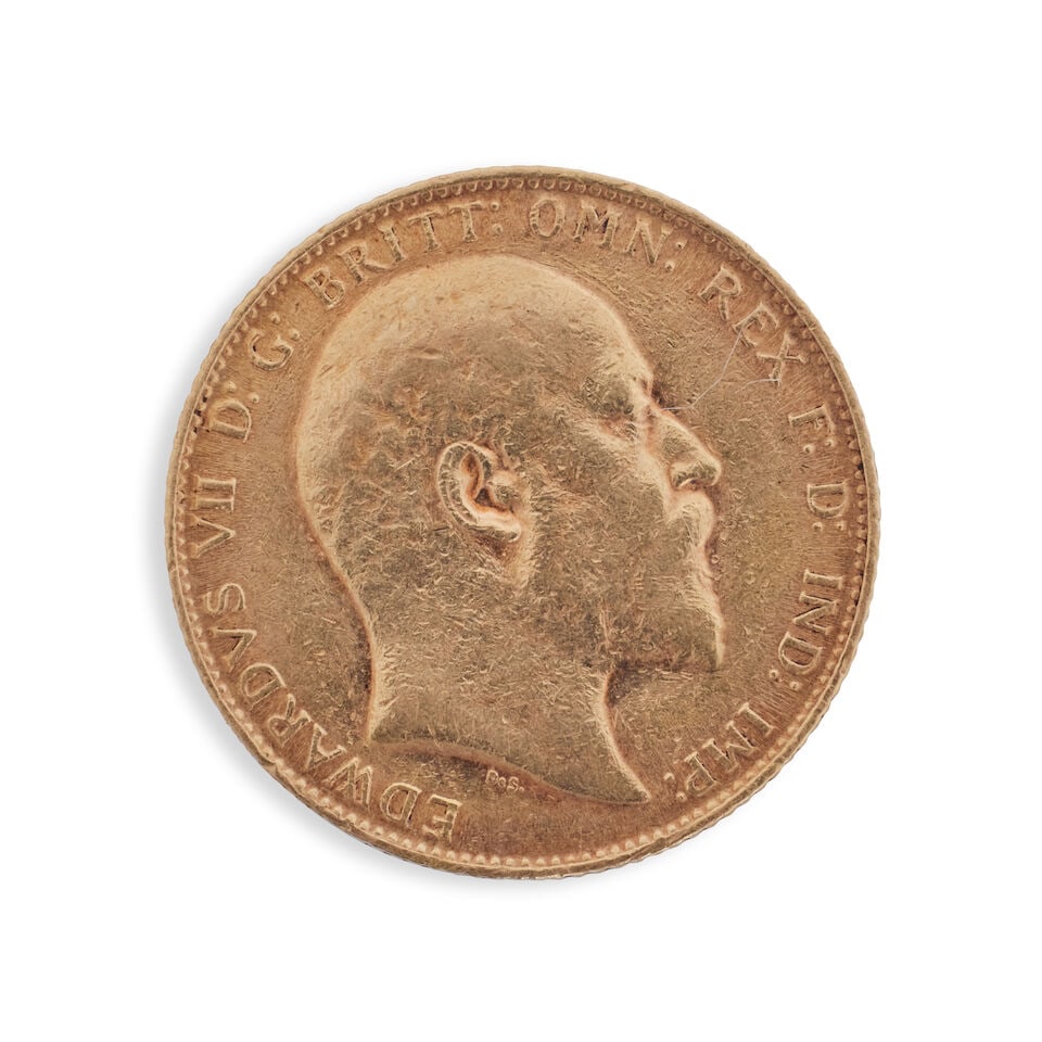 Great Britain: An Edward VII gold sovereign, 1905 (1 of 2)