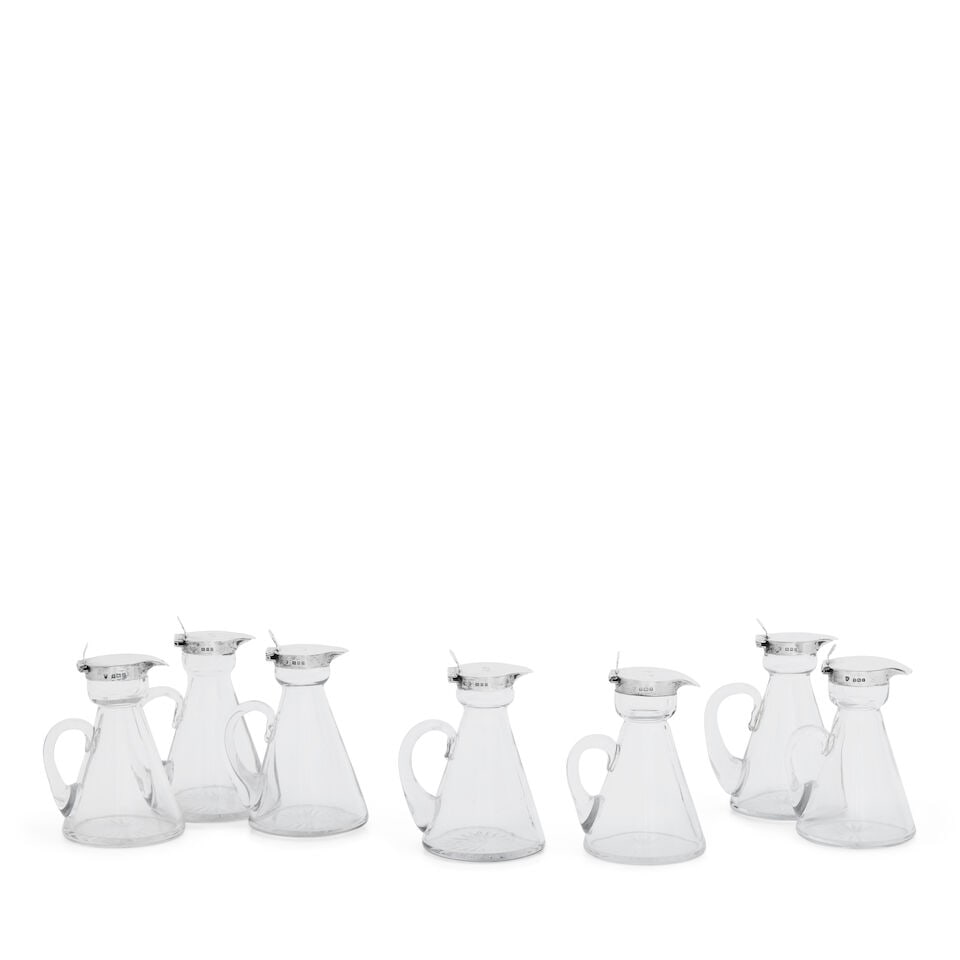 A group of seven silver-mounted whisky noggins Goldsmiths and Silversmiths Company, London 1926 ... (1 of 1)