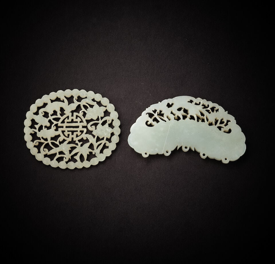 TWO JADE 'AUSPICIOUS' ORNAMENTS Qing Dynasty, 18th century (2) - 2