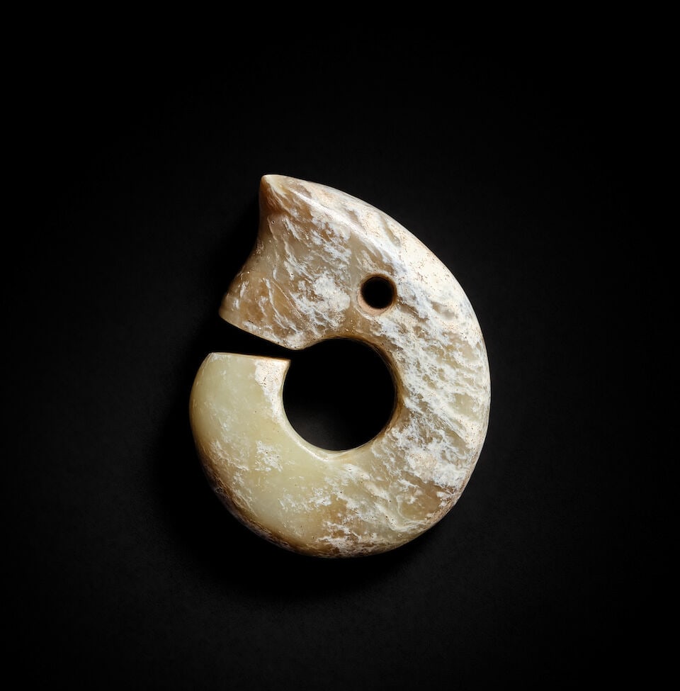 A PALE GREEN JADE PIG DRAGON Neolithic period, Hongshan culture (2) - 2