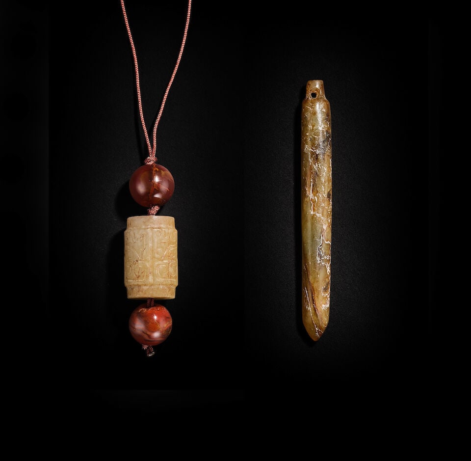 TWO JADE ORNAMENTS (2) - 2