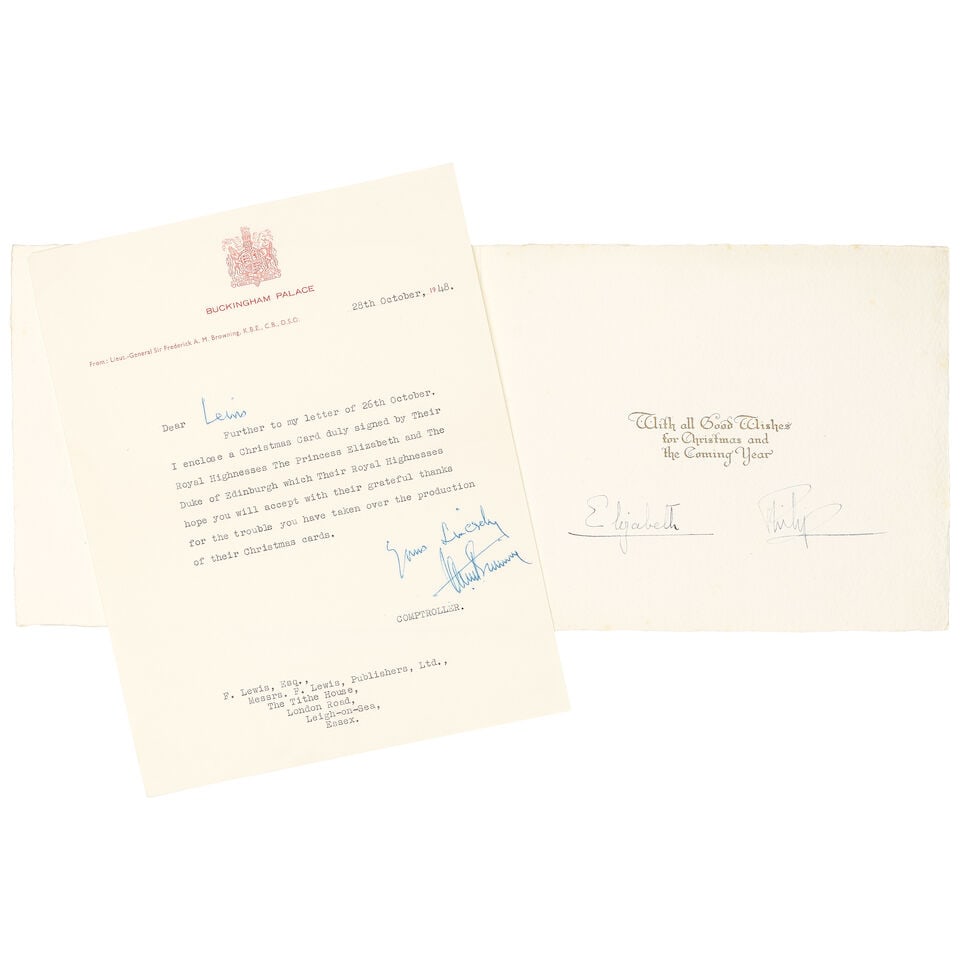ROYAL CHRISTMAS CARDS - PRINCESSES ELIZABETH AND MARGARET (3) - 3