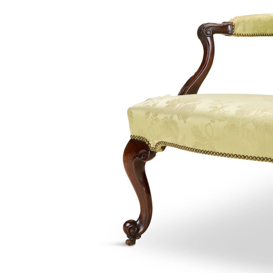 A George II mahogany Gainsborough type armchairThird quarter 18th century, in the manner of Thom... - 4