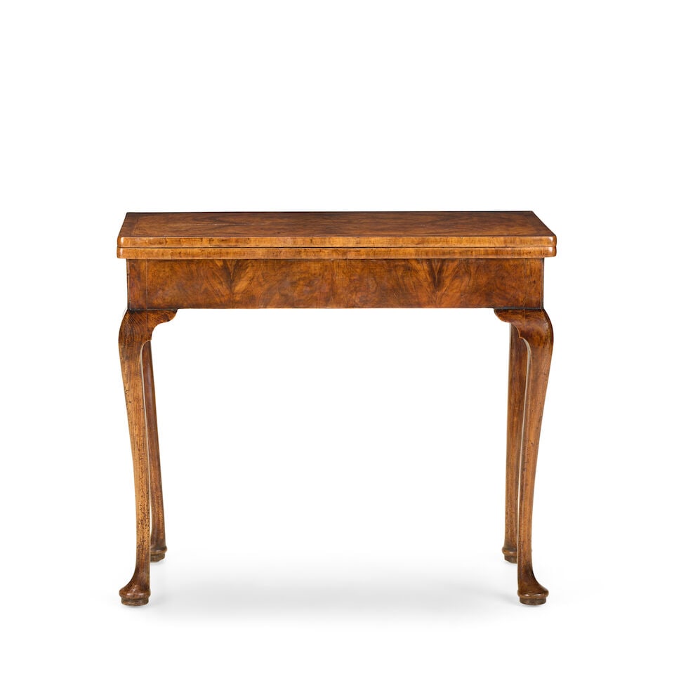 A George I walnut, crossbanded and featherbanded concertina action card tableStart of the second... (1 of 5)
