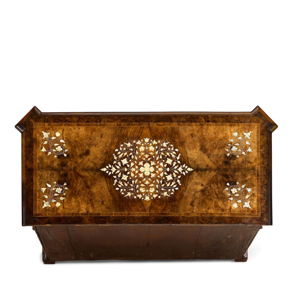 A North Italian walnut, rosewood banded, ivory, bone, and pewter inlaid commodeLombardy, late 17... - 4