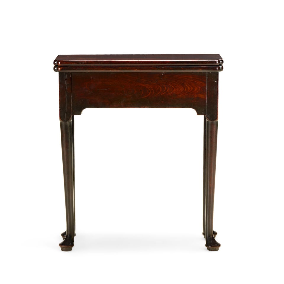 A George II mahogany concertina action tea table of small proportionsSecond quarter 18th century (1 of 4)