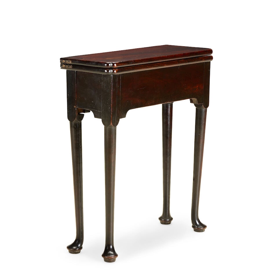 A George II mahogany concertina action tea table of small proportionsSecond quarter 18th century - 2