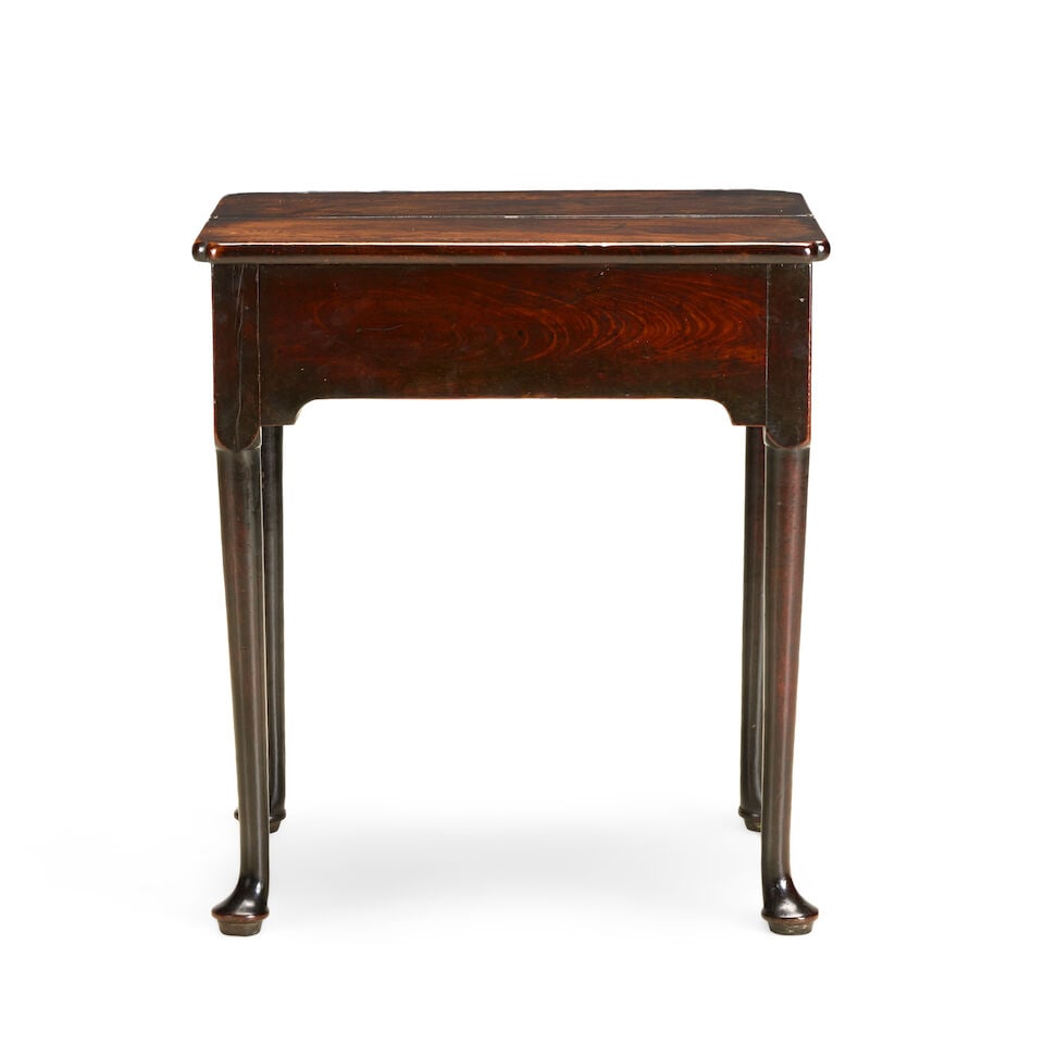 A George II mahogany concertina action tea table of small proportionsSecond quarter 18th century - 4