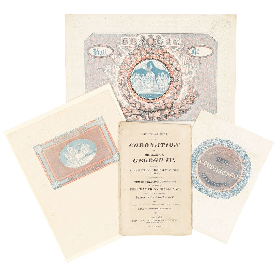 GEORGE IV Engraved ticket for admission to Westminster Abbey for the coronation of George IV on ... - 2