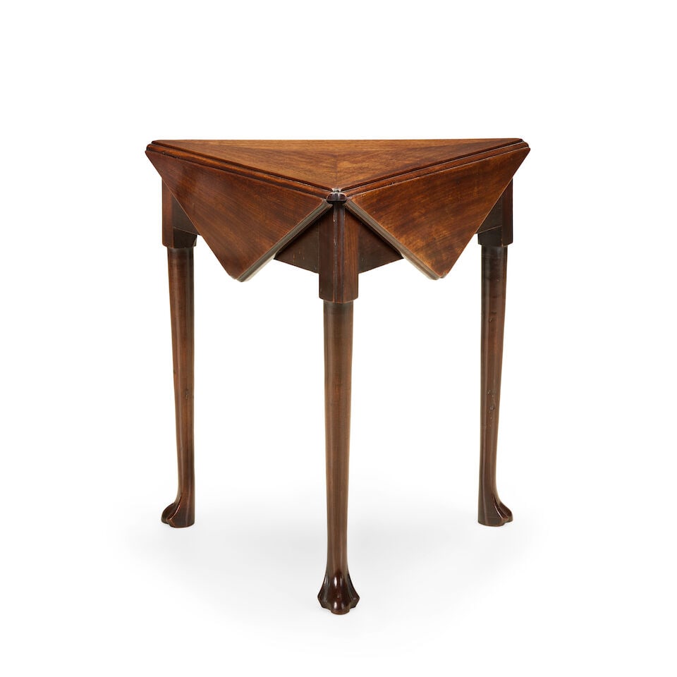 A George II mahogany envelope corner tableMid-18th century (1 of 5)