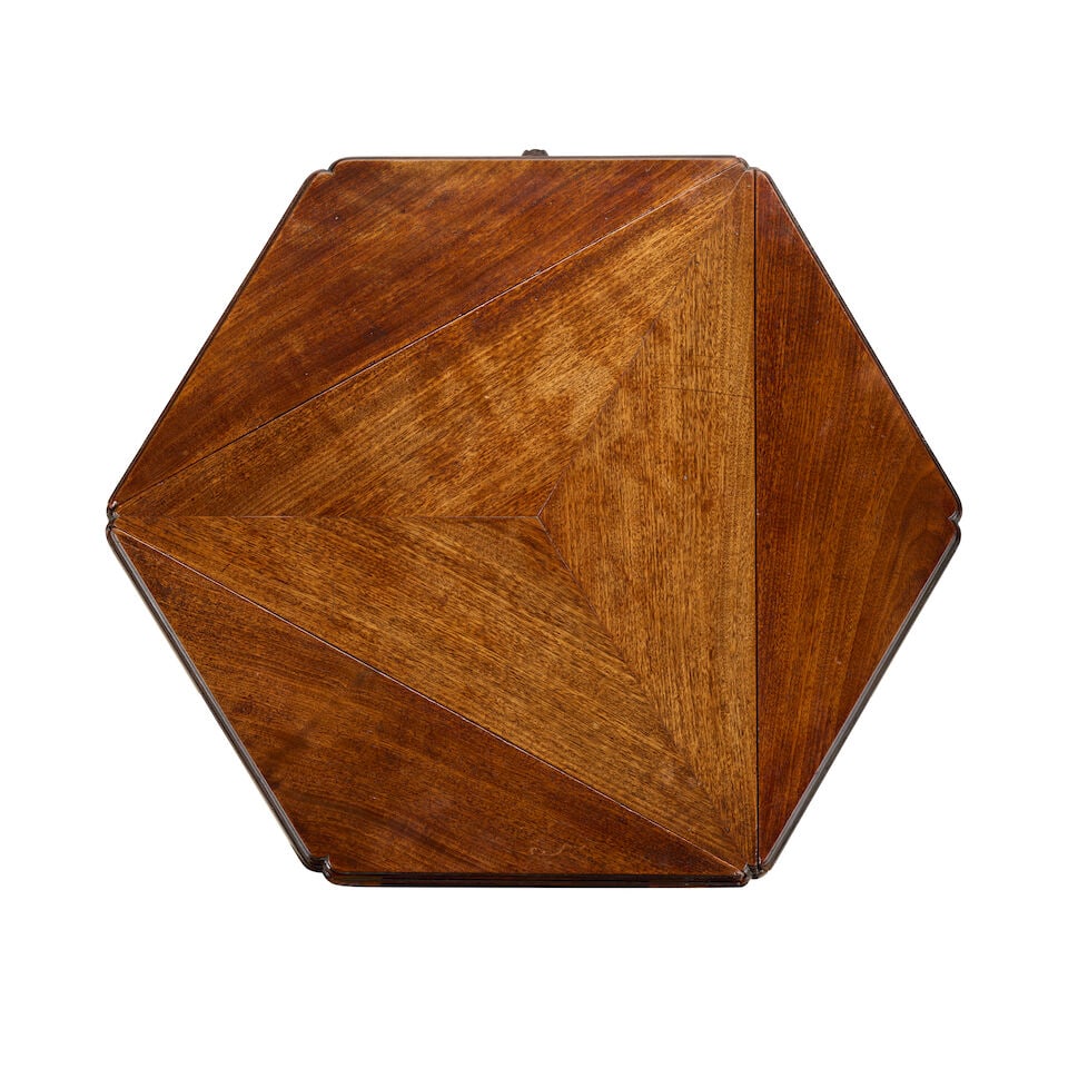A George II mahogany envelope corner tableMid-18th century - 2