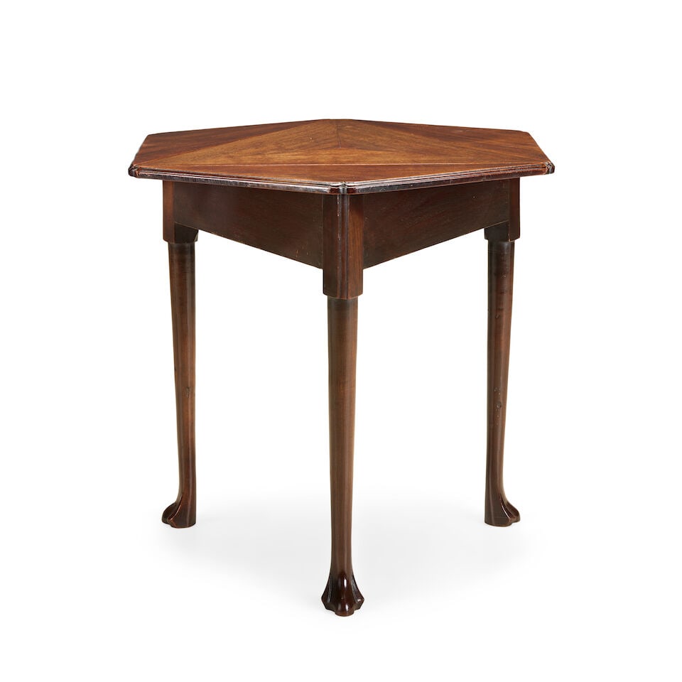 A George II mahogany envelope corner tableMid-18th century - 3