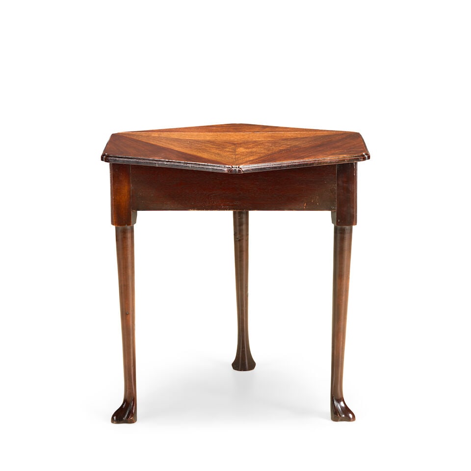 A George II mahogany envelope corner tableMid-18th century - 4