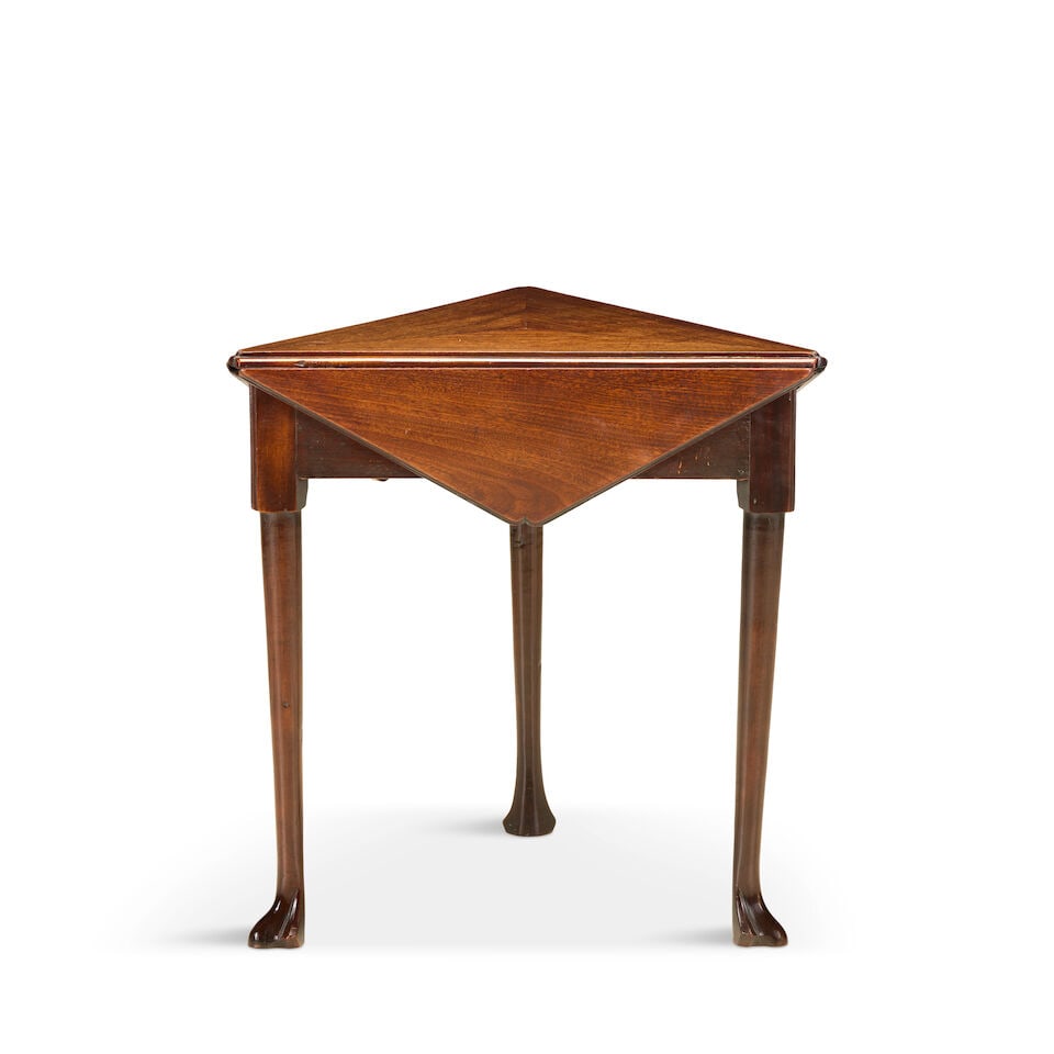A George II mahogany envelope corner tableMid-18th century - 5