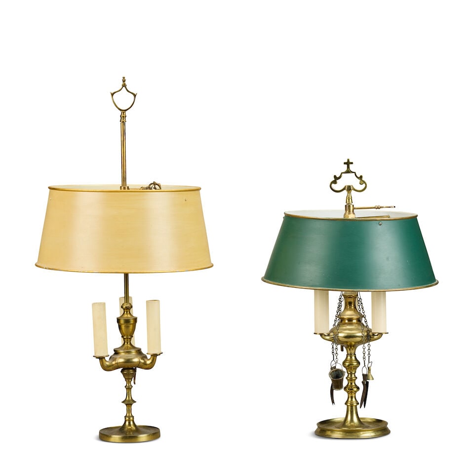 Two brass student's lamps Second half 19th century (2) (1 of 3)
