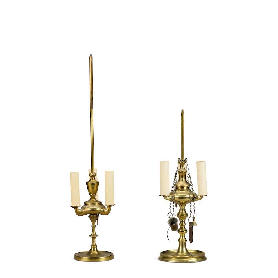 Two brass student's lamps Second half 19th century (2) - 2