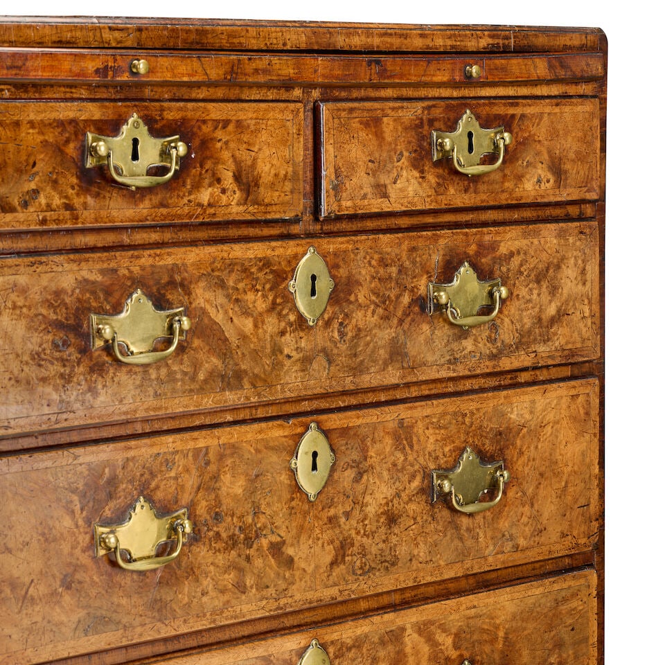 A fine George II walnut, crossbanded and featherbanded caddy top chestMid-18th century - 4
