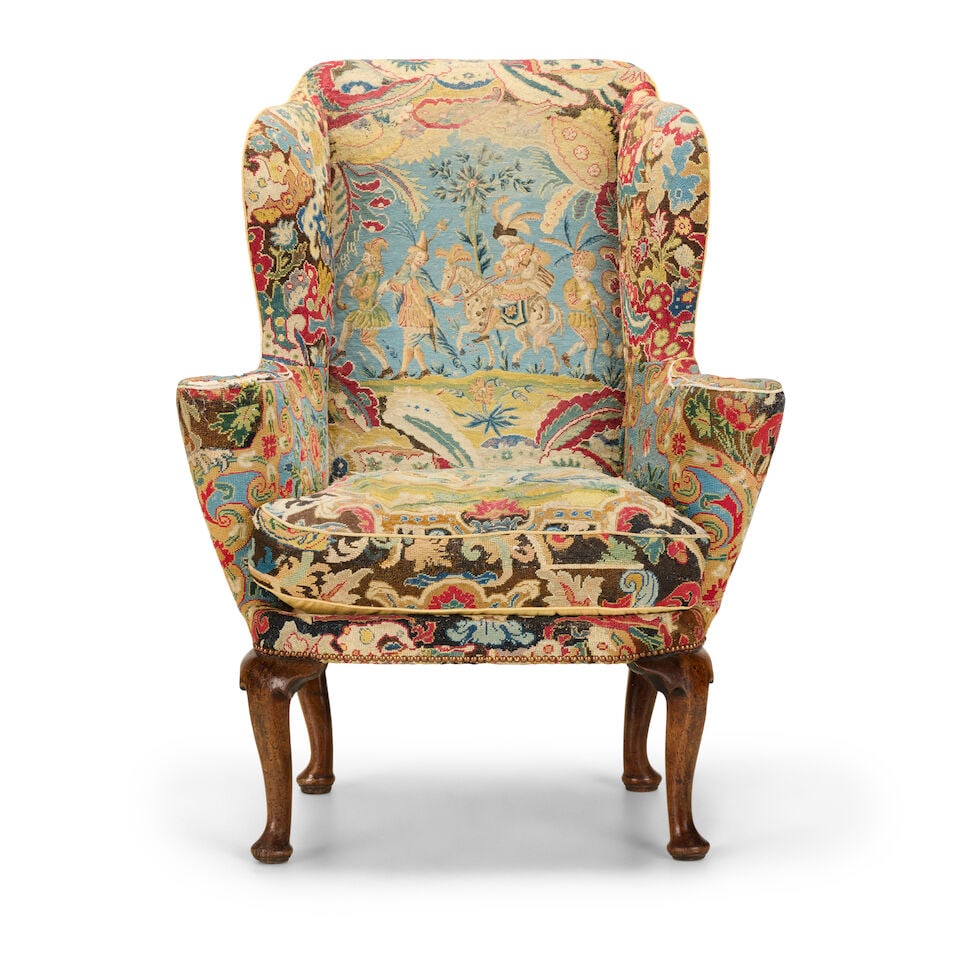 A fine George II walnut wingback armchairSecond quarter 18th century (1 of 5)