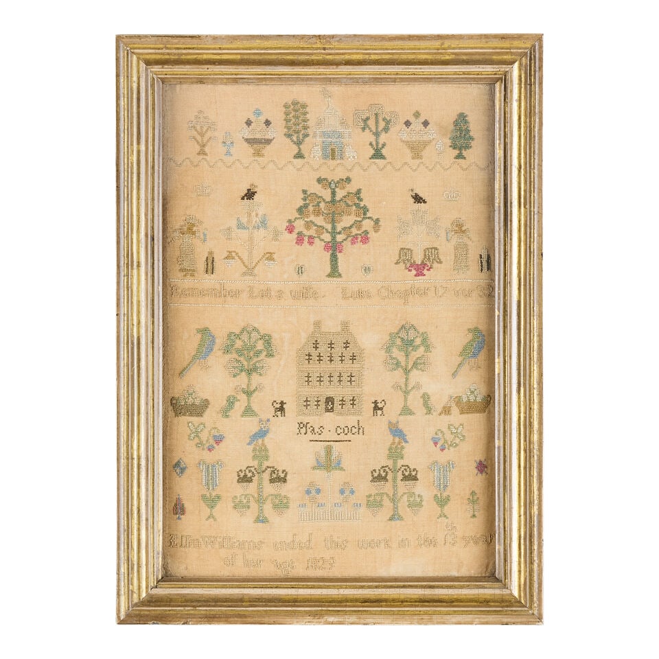 A group of five embroidered children's samplers 18th and 19th century (5) - 10