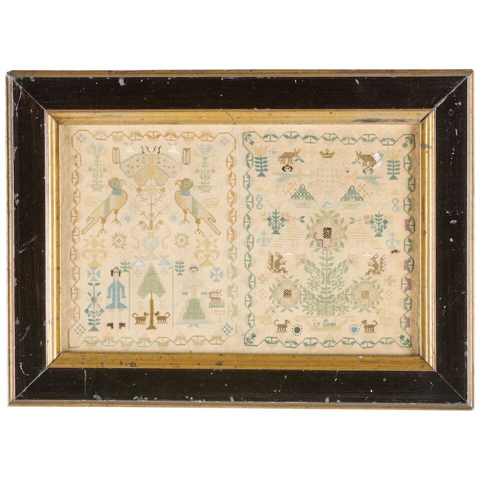 A group of five embroidered children's samplers 18th and 19th century (5) - 9