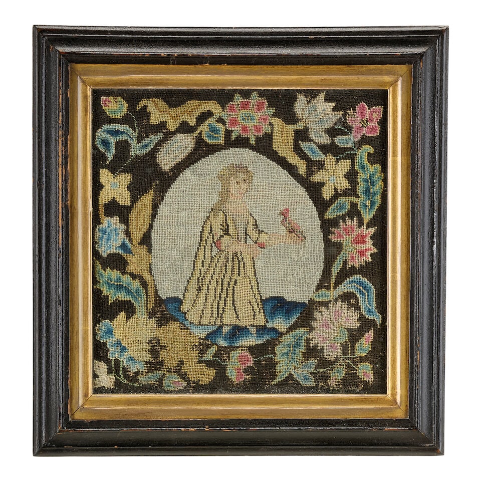 A pair of needlework pictures Early 18th century (2) - 4